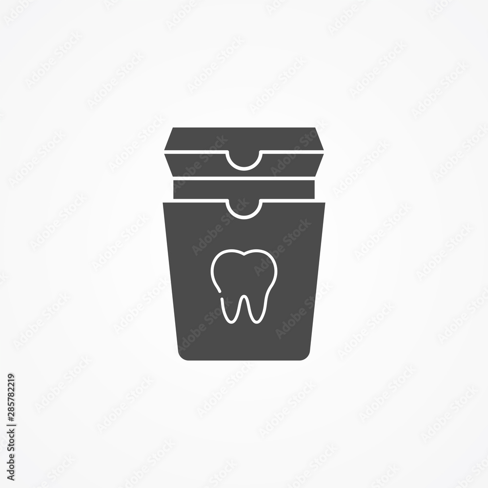 Dental floss vector icon sign symbol Dental floss vector icon sign symbol