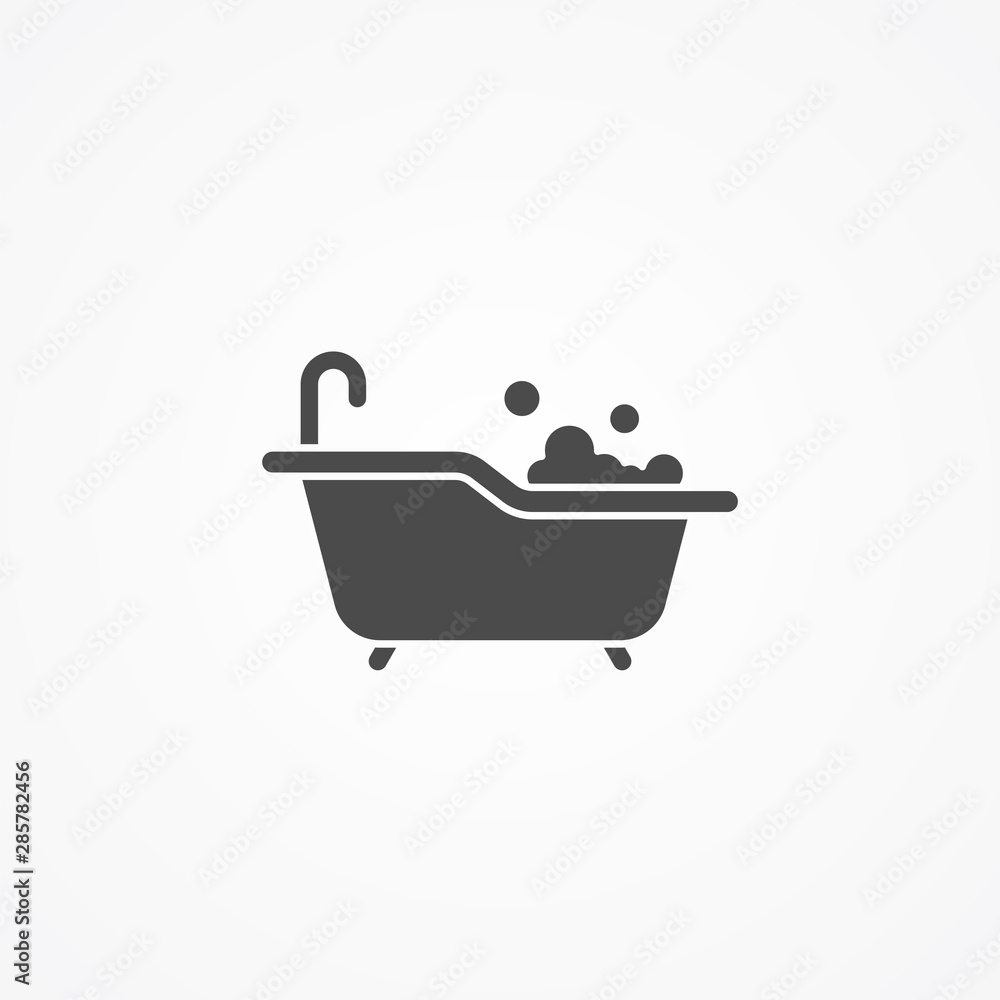 Bathtub vector icon sign symbol Bathtub vector icon sign symbol