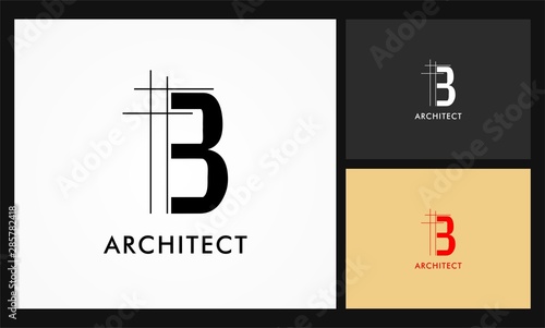 b architect vector logo