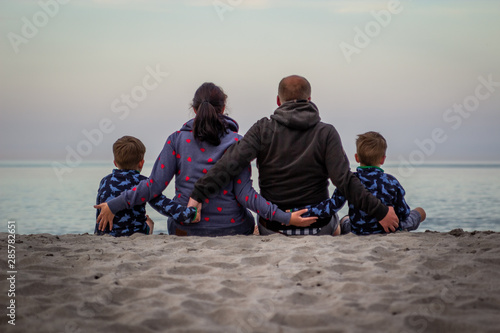 Familie Portrait am Strand