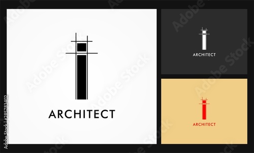 I architect vector logo