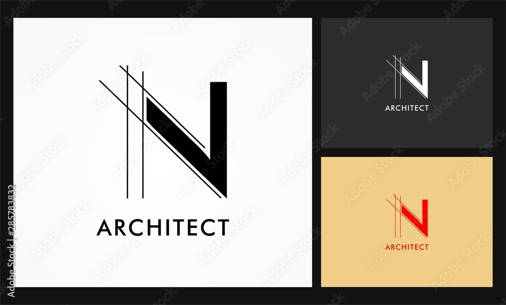 n architect vector logo n architect vector logo