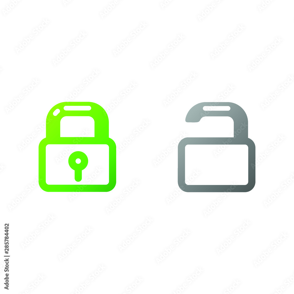 Lock Icon in trendy flat style isolated on grey background. Security symbol for your web site design, logo, app, UI. Vector illustration, EPS10. Lock Icon in trendy flat style isolated on grey background. Security symbol for your web site design, logo, app, UI. Vector illustration, EPS10.