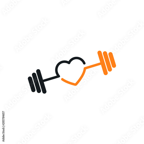 fitness logo template flat style, fitness icon