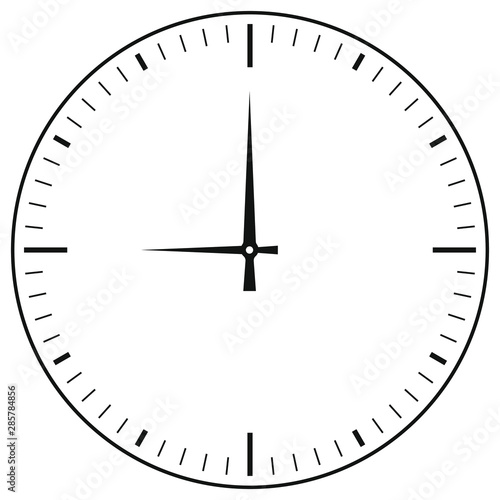 Watch dial. Vector illustration of a clock. Dial