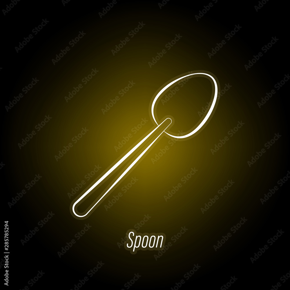 coffee spoon hand draw neon icon. Element of coffee illustration icon. Signs and symbols can be used for web, logo, mobile app, UI, UX coffee spoon hand draw neon icon. Element of coffee illustration icon. Signs and symbols can be used for web, logo, mobile app, UI, UX
