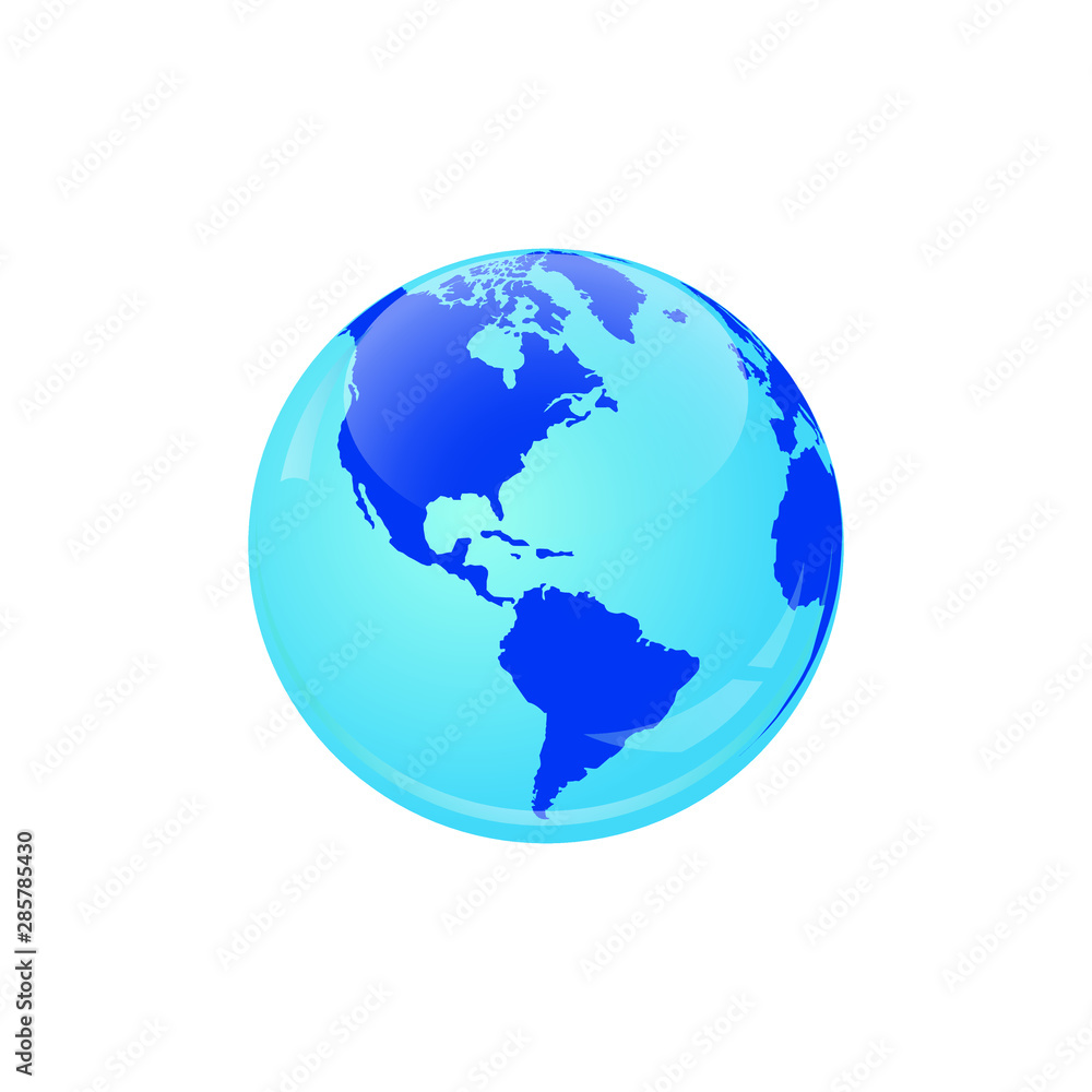 American side of the world-globe American side of the world-globe