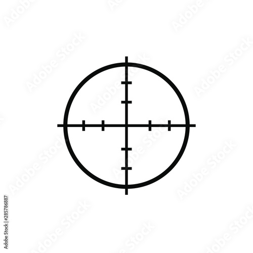Crosshair icon on white background. Vector illustration.