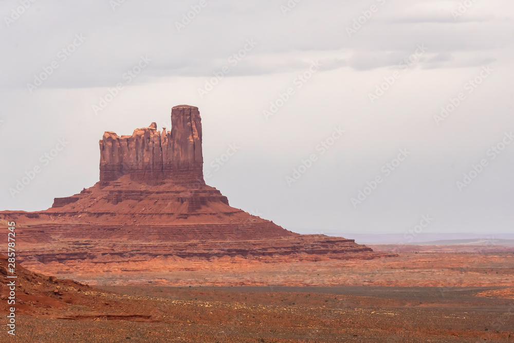 Sand buttes raiding up in the monument valley in the border of Arizona and utah