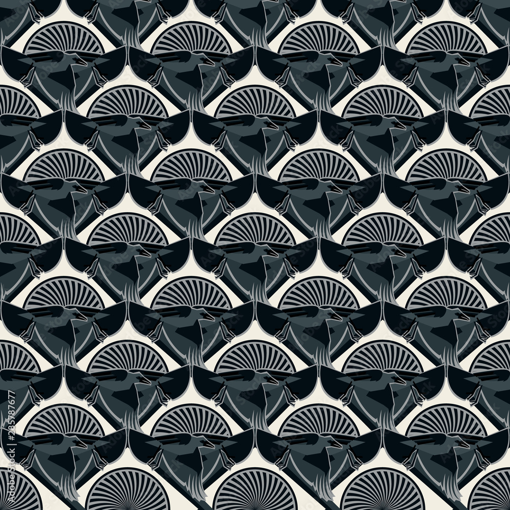 Seamless crow pattern Seamless crow pattern