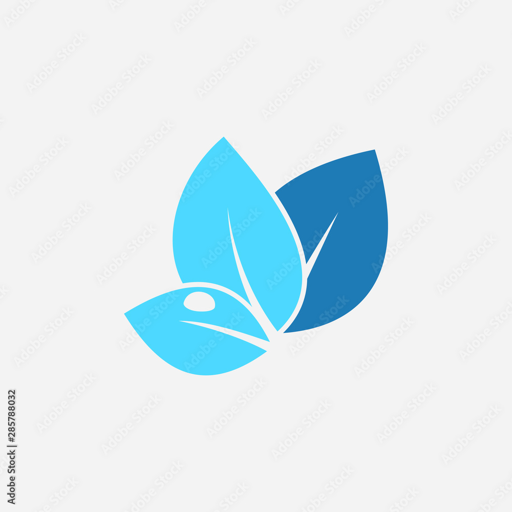 tree Leaves icon on white, flat icon tree Leaves icon on white, flat icon