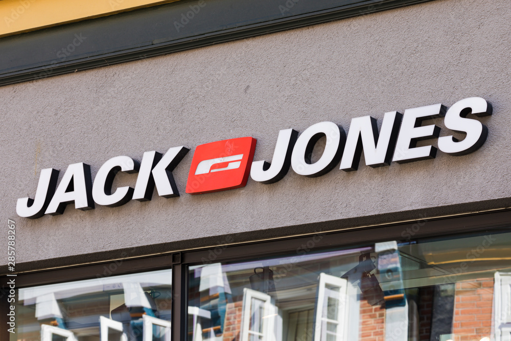 Stade, Germany - August 22, 2019: Signage at storefront identifying a Jack  & Jones fashion store Stock Photo | Adobe Stock