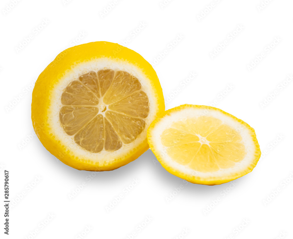 lemon on white background.