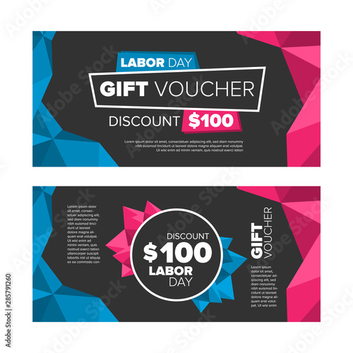 Gift voucher or coupon. Labor day sale