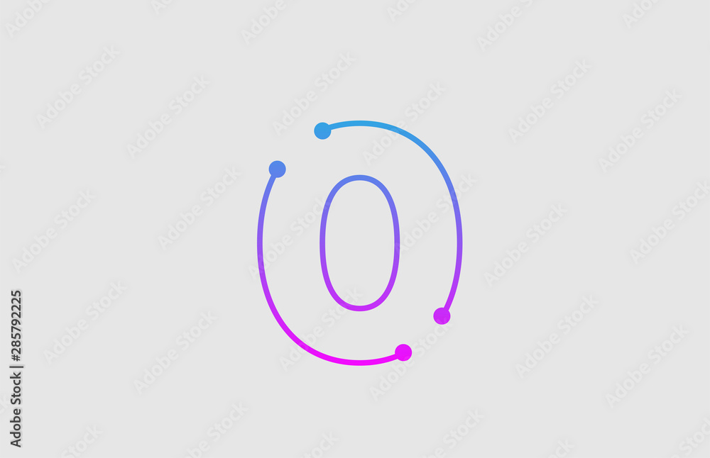 number 0 zero logo design with colors pink and blue number 0 zero logo design with colors pink and blue