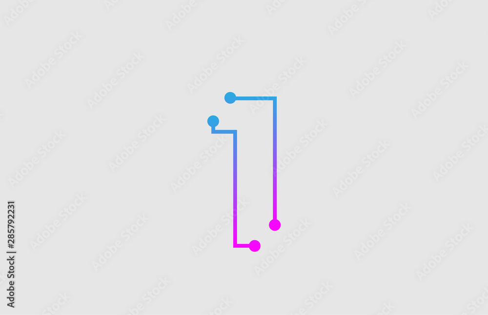 number 1 logo design with colors pink and blue number 1 logo design with colors pink and blue
