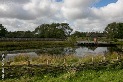 viking settlement with harbour in Ribe Denmark