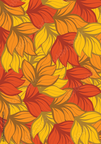 autumn leaves seamless pattern background