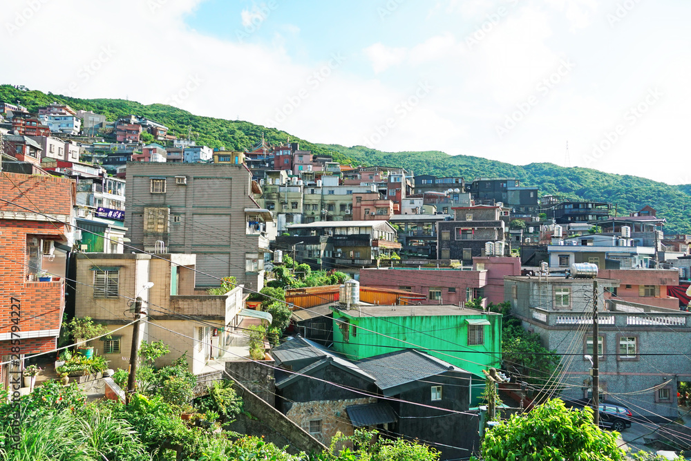 Fototapeta premium New Taipei City , Taiwan - July 28 , 2019 : View of Jiufen village in New taipei.
