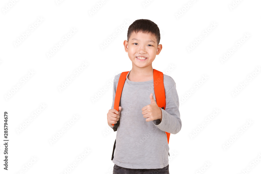 Kid discount holding backpack
