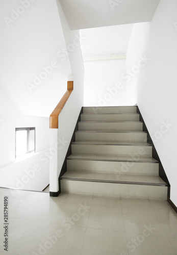 white wall staircase abstract