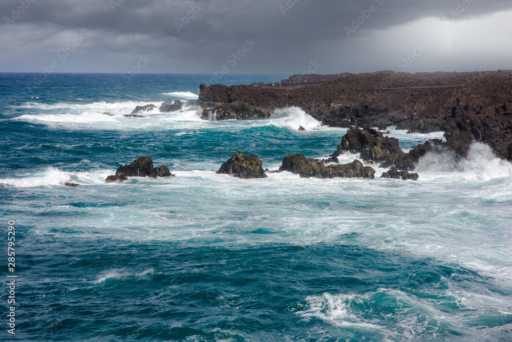 stormy landscape on the island of Lanzarote