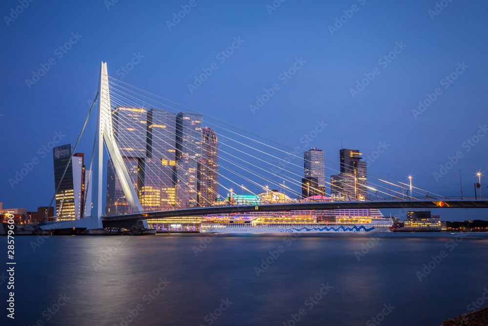 Erasmus bridge in Rotterdam.