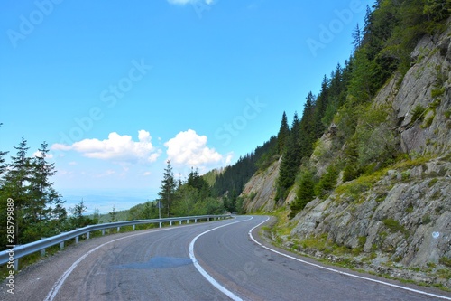 Transfagarasan,winding road in the mountains