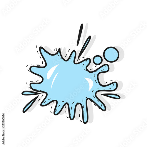 Blot or speech bubble comic pop art