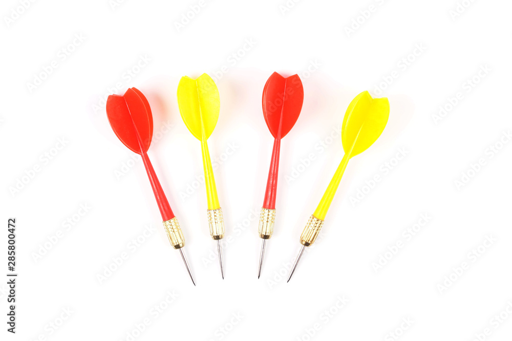 Red and yellow arrow on white background Red and yellow arrow on white background