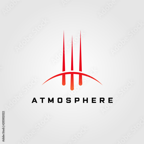comet atmosphere vector logo design illustration