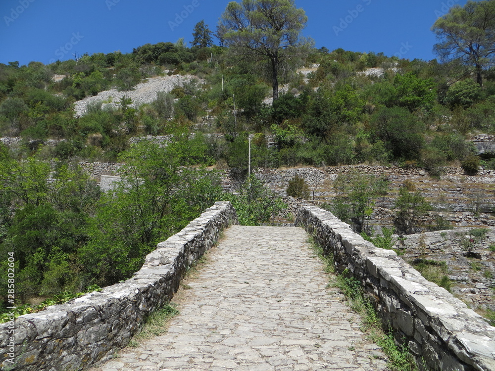 The Roman Bridge - Circus of Navacelles in the south of France