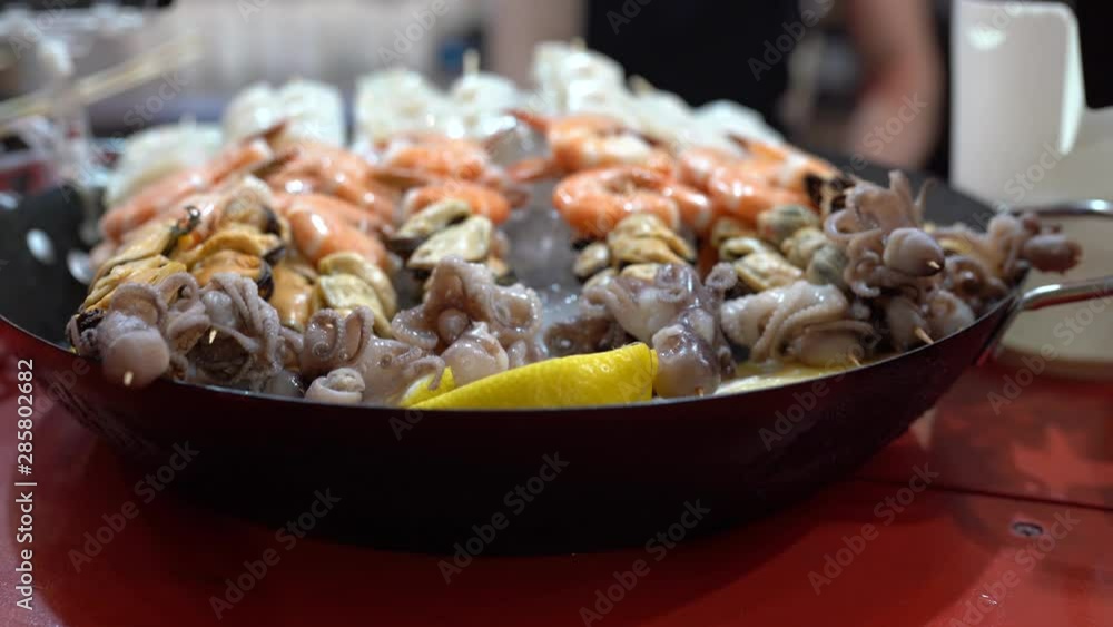 Fresh cold sea food with lemon Fresh cold sea food with lemon