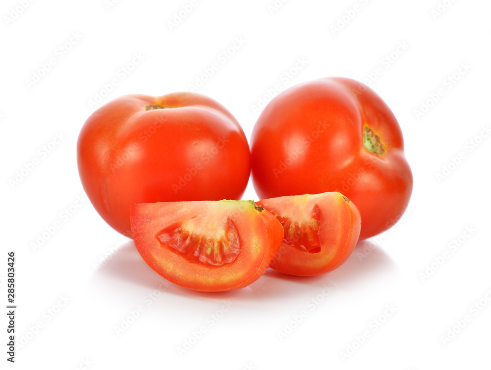 Fresh red tomato on white background Fresh red tomato on white background