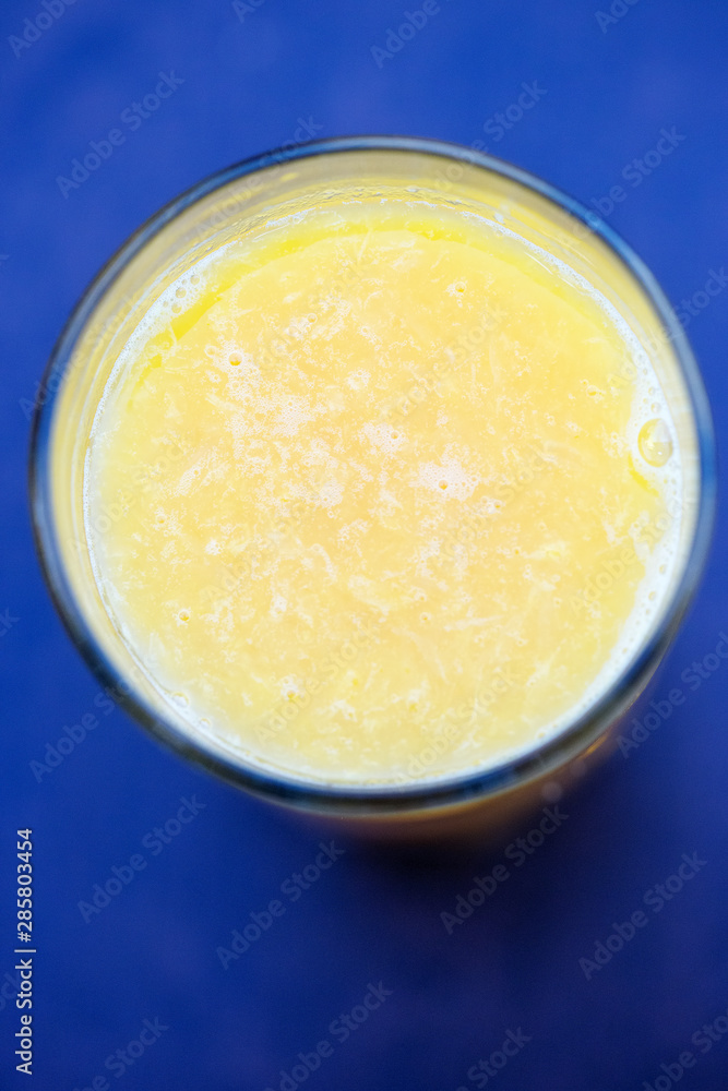 Orange juice in the glass Orange juice in the glass
