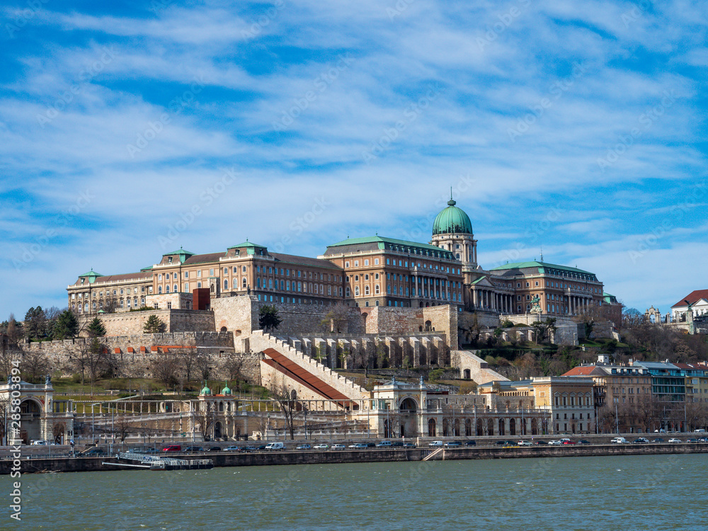 Buda Castle is the historical castle and palace complex of the Hungarian kings in Budapest.The complex in the past was referred to as either the Royal Palace or the Royal Castle
