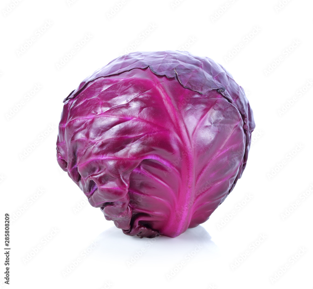 red cabbage isolated on white background. red cabbage isolated on white background.