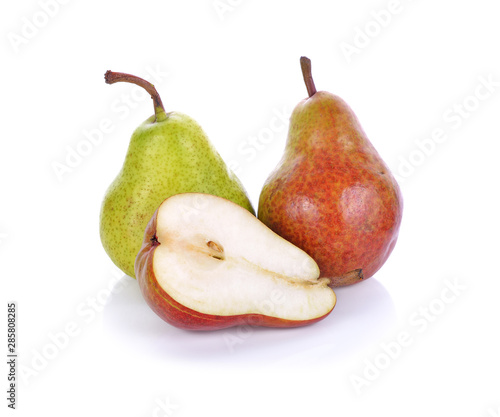 ripe pears isolated on white background (pear, isolated, williams)