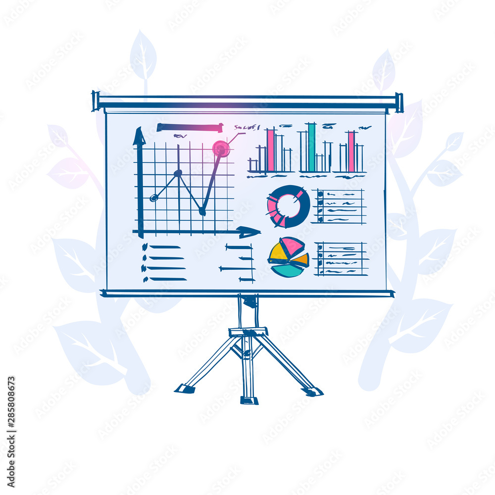 Flip Chart Paper and Board stock illustration. Illustration of information  - 40155717