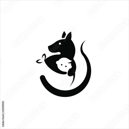fun illustration baby care kangaroo logo design idea