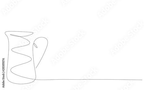 Ceramic jag on white background, vector illustration 