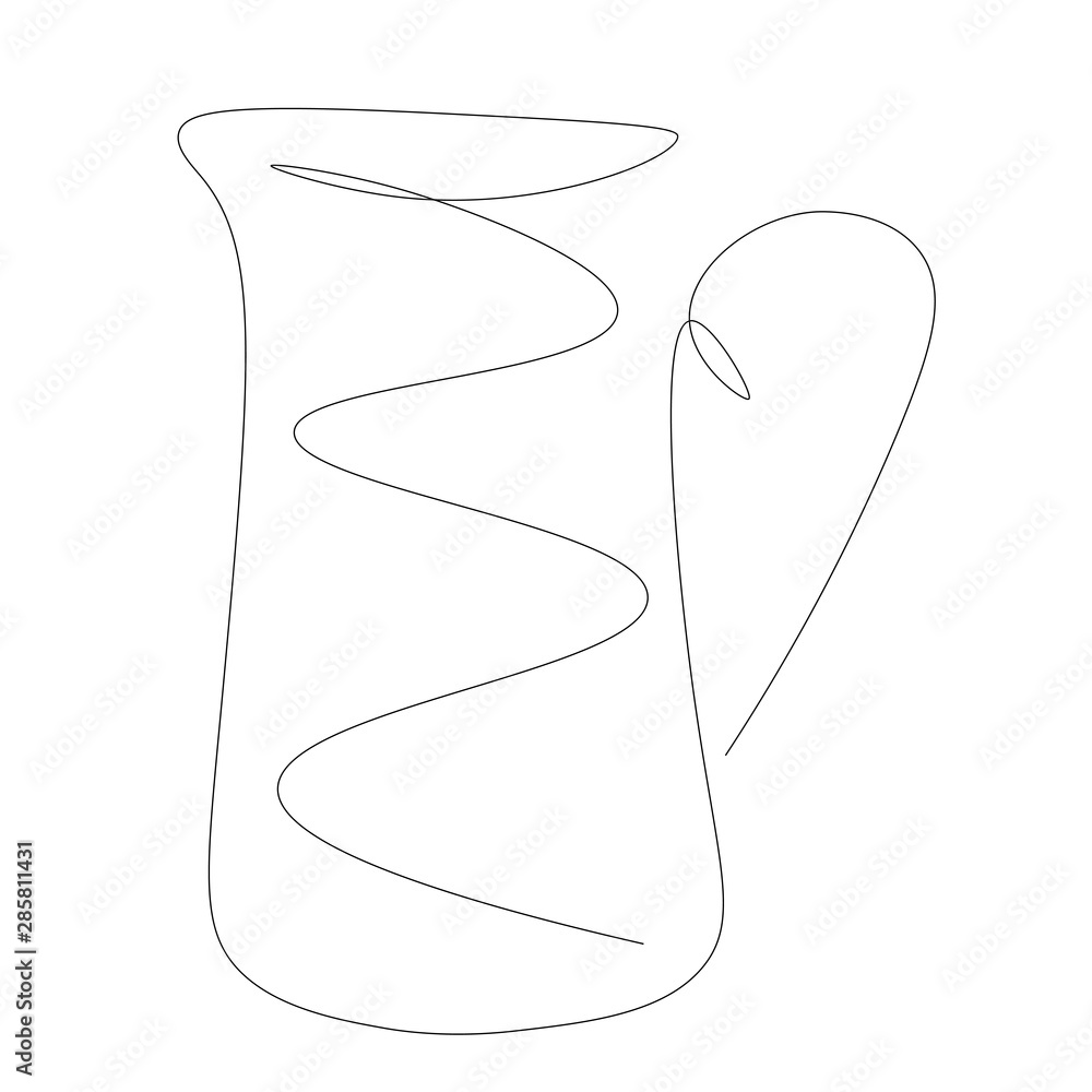 Jag of milk, hand drawn vector illustration Jag of milk, hand drawn vector illustration
