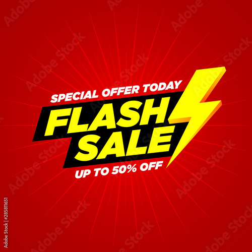 Flash  Sale banner vector Text  and Background photo