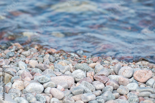 Round stones at the seashor...