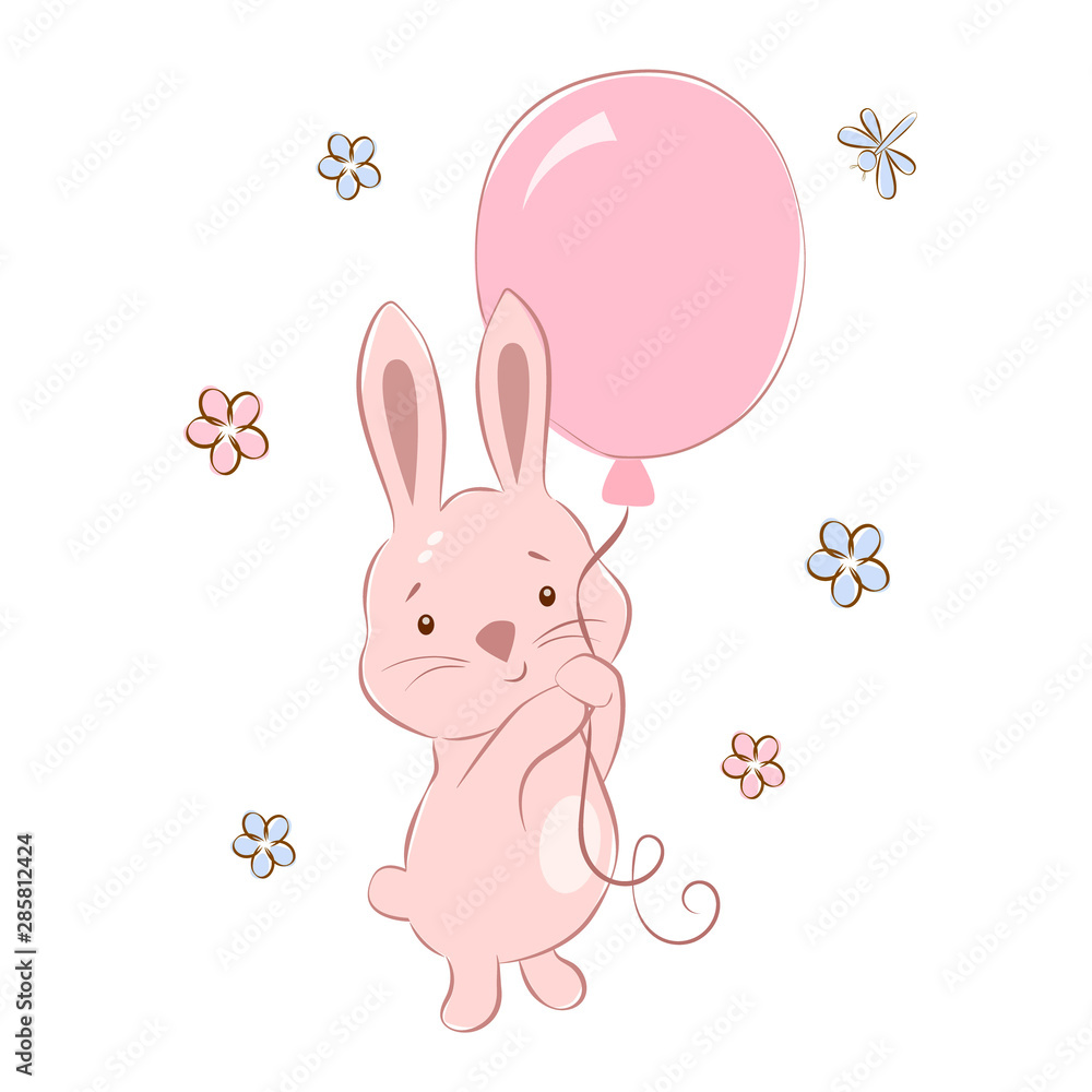 rabbit with a balloon rabbit with a balloon