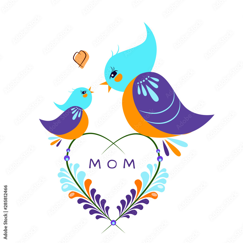 Fototapeta premium Mother's Day Birds
