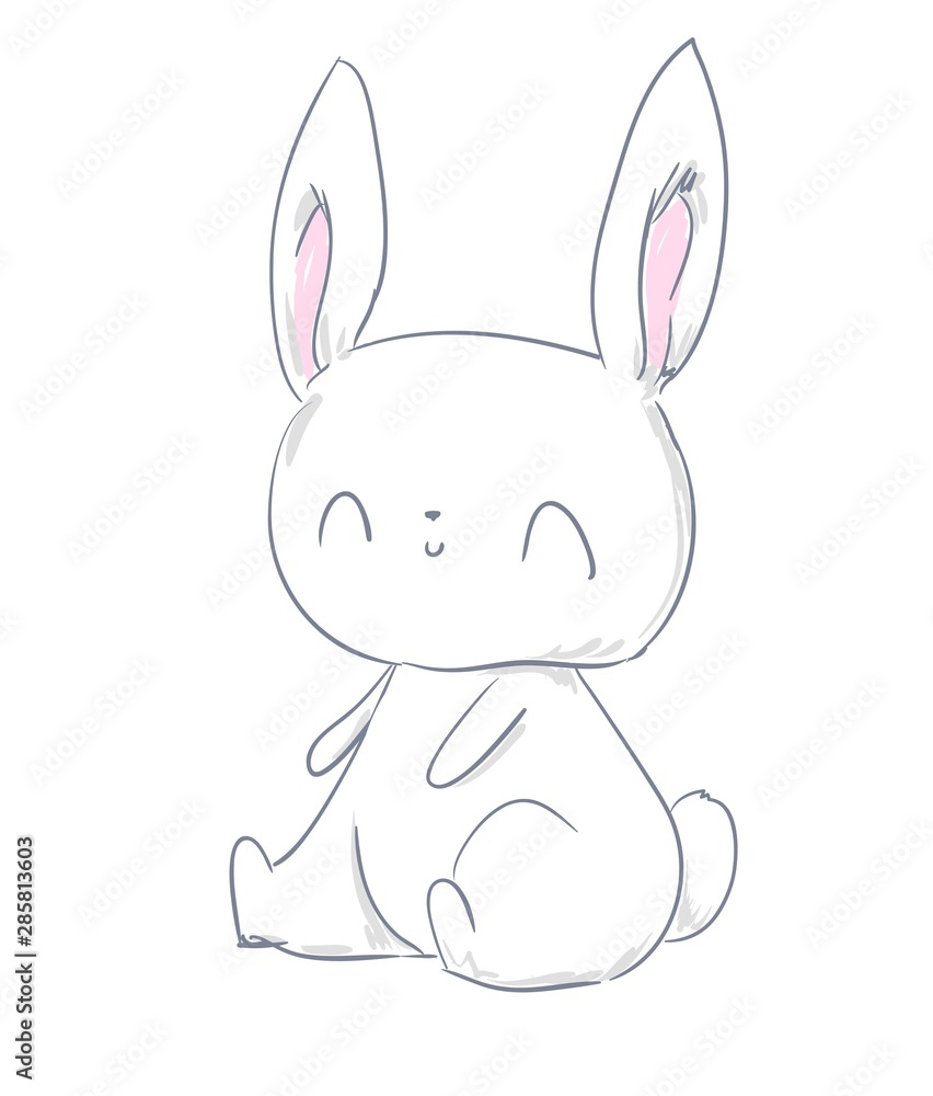 cute rabbit vector illustration. Children's print and poster. cute rabbit vector illustration. Children's print and poster.