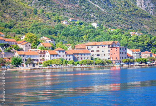 view of Orahovac town in Kotor Bay , Montenegro