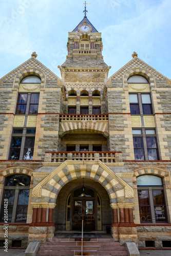 Town Square and Historic Fayette County Courthouse built in 1890. La Grange City in Fayette County in Southeastern Texas, United States