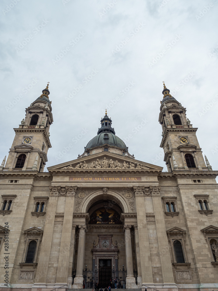 Budapest, Hungary - Mar 8th 2019: St. Stephen's Basilica is a Roman Catholic basilica in Budapest, Hungary. It is named in honour of Stephen, the first King of Hungary